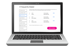 A laptop computer displayint the Kansas Relay Customer Profile on the screen.